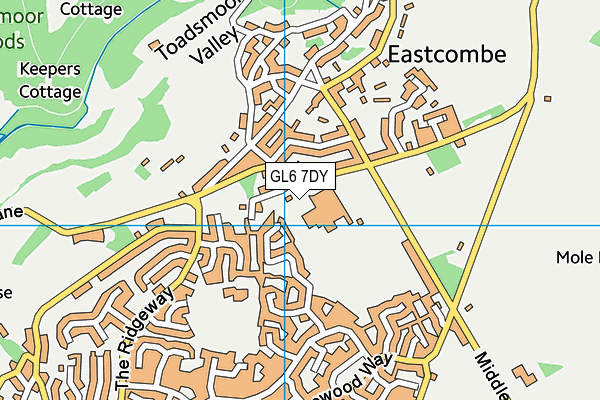 Eastcombe Scout Hut Pitch map (GL6 7DY) - OS VectorMap District (Ordnance Survey)