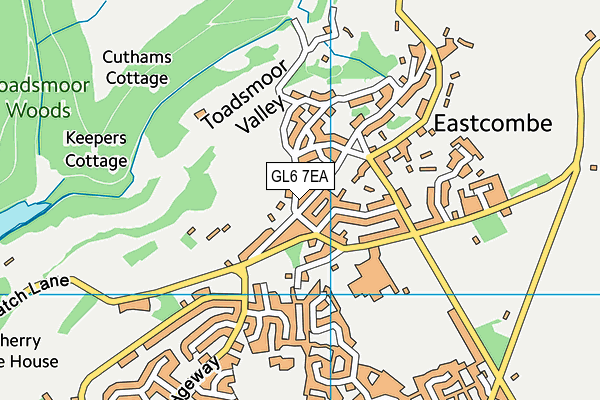 GL6 7EA map - OS VectorMap District (Ordnance Survey)