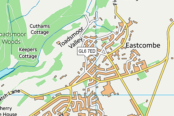 GL6 7ED map - OS VectorMap District (Ordnance Survey)