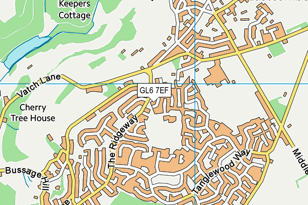 GL6 7EF map - OS VectorMap District (Ordnance Survey)