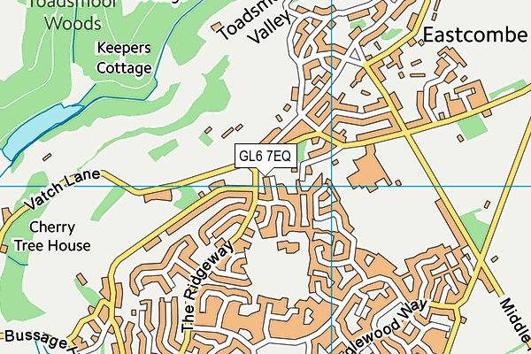 GL6 7EQ map - OS VectorMap District (Ordnance Survey)