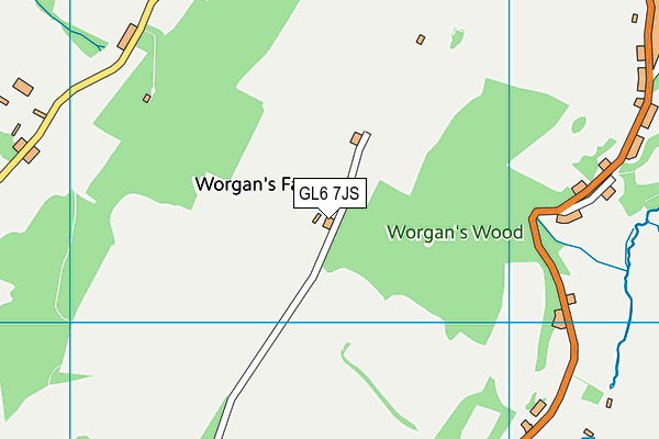 GL6 7JS map - OS VectorMap District (Ordnance Survey)
