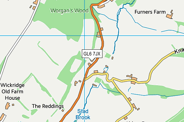 GL6 7JX map - OS VectorMap District (Ordnance Survey)