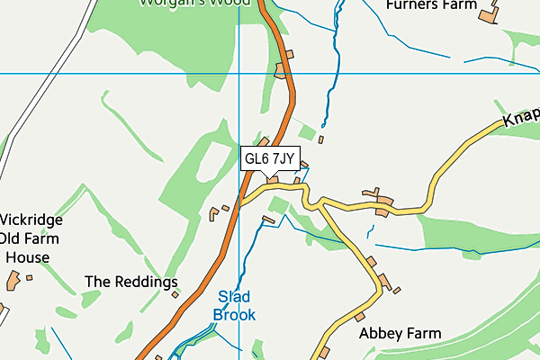 GL6 7JY map - OS VectorMap District (Ordnance Survey)