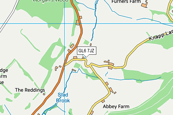 GL6 7JZ map - OS VectorMap District (Ordnance Survey)