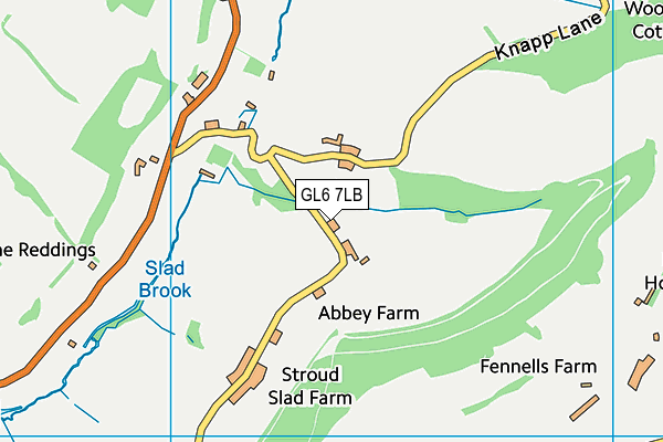 GL6 7LB map - OS VectorMap District (Ordnance Survey)