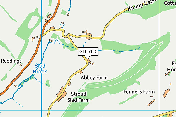 GL6 7LD map - OS VectorMap District (Ordnance Survey)