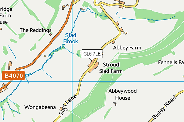 GL6 7LE map - OS VectorMap District (Ordnance Survey)