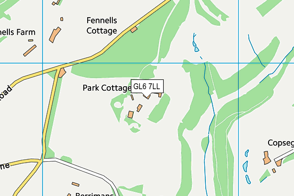 GL6 7LL map - OS VectorMap District (Ordnance Survey)