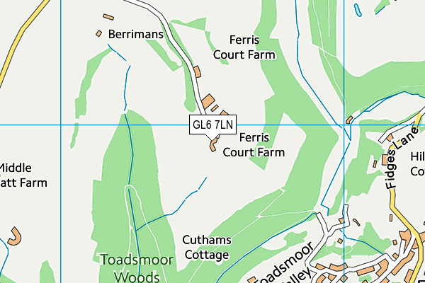 GL6 7LN map - OS VectorMap District (Ordnance Survey)