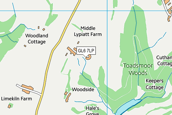 GL6 7LP map - OS VectorMap District (Ordnance Survey)