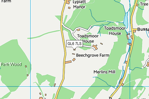 GL6 7LS map - OS VectorMap District (Ordnance Survey)