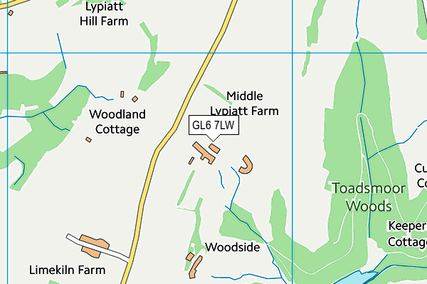 GL6 7LW map - OS VectorMap District (Ordnance Survey)