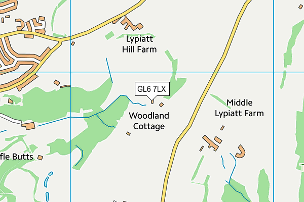 GL6 7LX map - OS VectorMap District (Ordnance Survey)