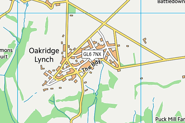 GL6 7NX map - OS VectorMap District (Ordnance Survey)