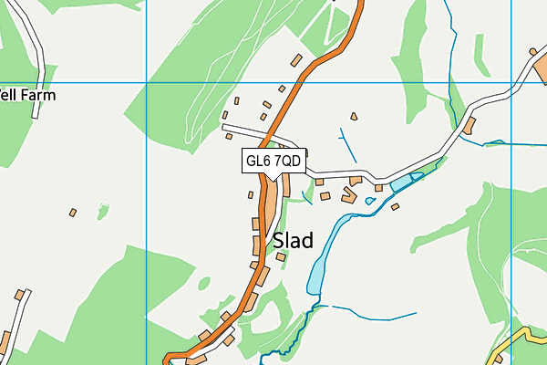 GL6 7QD map - OS VectorMap District (Ordnance Survey)