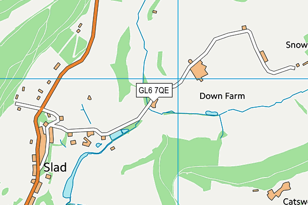 GL6 7QE map - OS VectorMap District (Ordnance Survey)