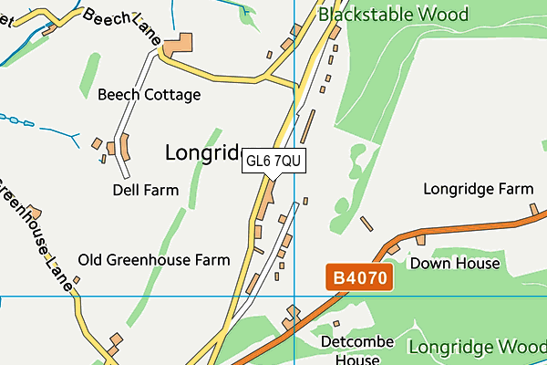 GL6 7QU map - OS VectorMap District (Ordnance Survey)