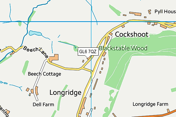 GL6 7QZ map - OS VectorMap District (Ordnance Survey)