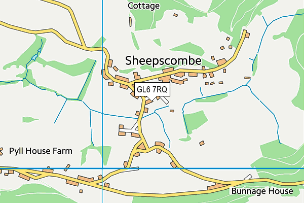 Sheepscombe Village Hall map (GL6 7RQ) - OS VectorMap District (Ordnance Survey)