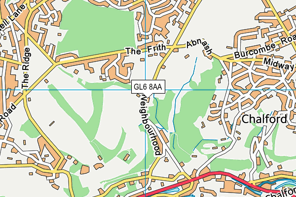 GL6 8AA map - OS VectorMap District (Ordnance Survey)