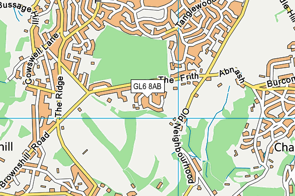 GL6 8AB map - OS VectorMap District (Ordnance Survey)