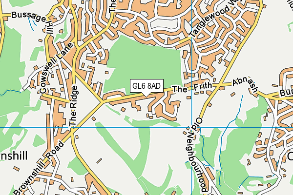 GL6 8AD map - OS VectorMap District (Ordnance Survey)