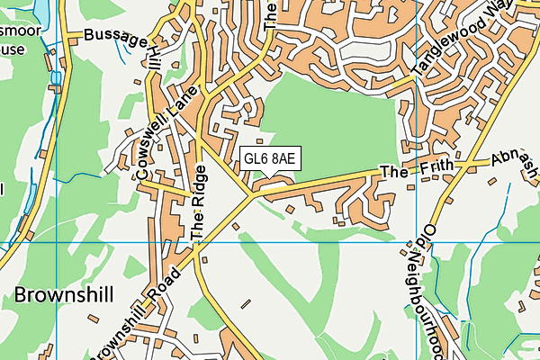 GL6 8AE map - OS VectorMap District (Ordnance Survey)