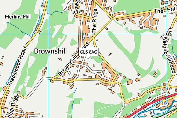 GL6 8AG map - OS VectorMap District (Ordnance Survey)