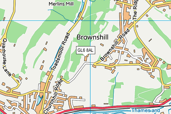 GL6 8AL map - OS VectorMap District (Ordnance Survey)