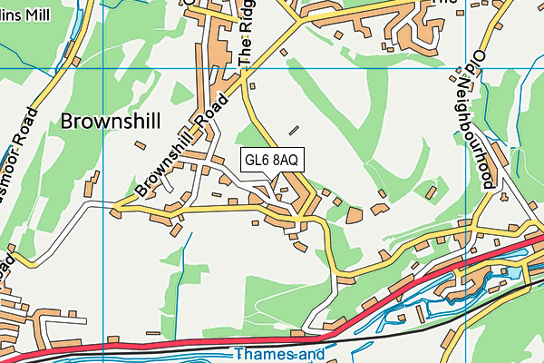 GL6 8AQ map - OS VectorMap District (Ordnance Survey)