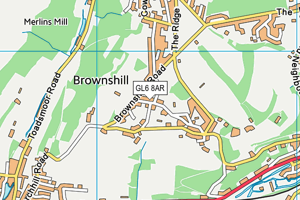 GL6 8AR map - OS VectorMap District (Ordnance Survey)