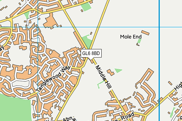 GL6 8BD map - OS VectorMap District (Ordnance Survey)