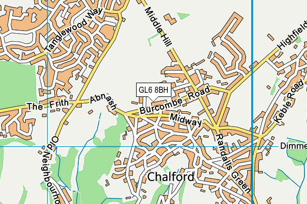 GL6 8BH map - OS VectorMap District (Ordnance Survey)