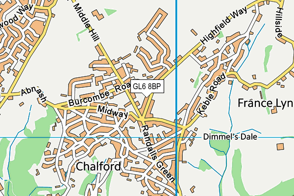 GL6 8BP map - OS VectorMap District (Ordnance Survey)