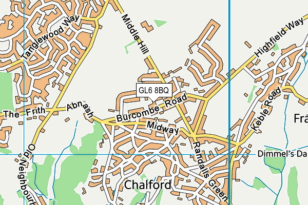 GL6 8BQ map - OS VectorMap District (Ordnance Survey)