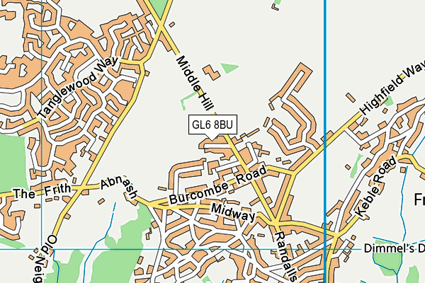 GL6 8BU map - OS VectorMap District (Ordnance Survey)