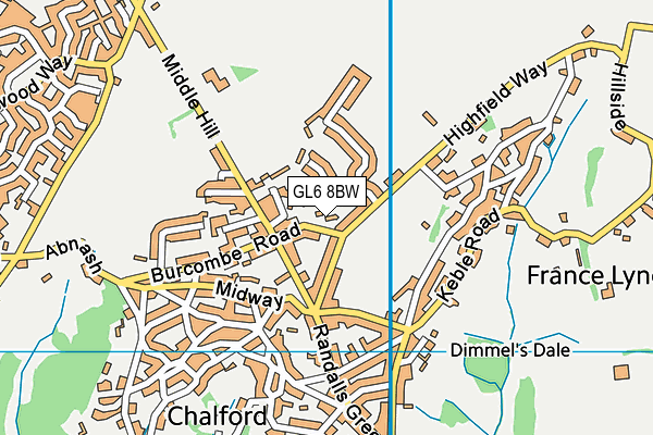 GL6 8BW map - OS VectorMap District (Ordnance Survey)