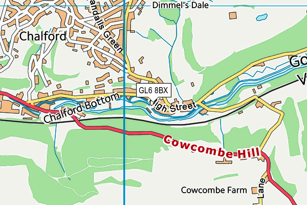 GL6 8BX map - OS VectorMap District (Ordnance Survey)