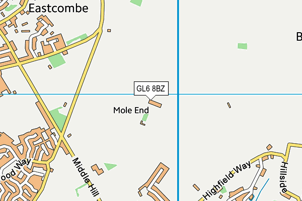 GL6 8BZ map - OS VectorMap District (Ordnance Survey)