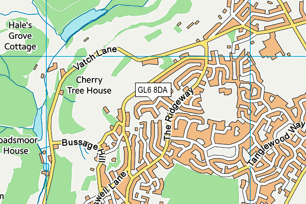 GL6 8DA map - OS VectorMap District (Ordnance Survey)