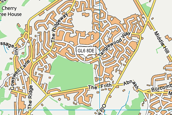 GL6 8DE map - OS VectorMap District (Ordnance Survey)