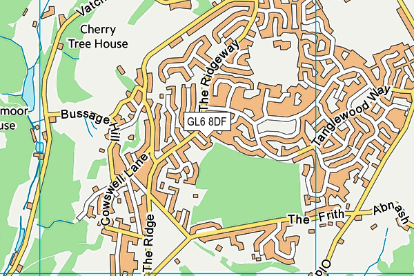 GL6 8DF map - OS VectorMap District (Ordnance Survey)