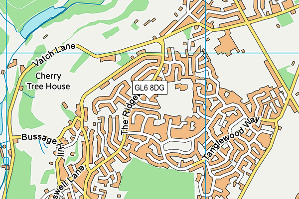 GL6 8DG map - OS VectorMap District (Ordnance Survey)