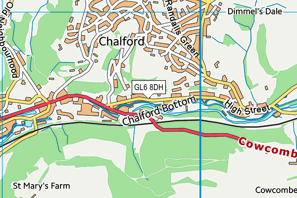 GL6 8DH map - OS VectorMap District (Ordnance Survey)