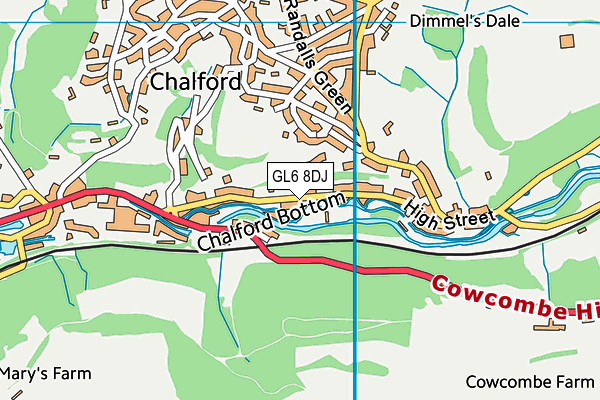 GL6 8DJ map - OS VectorMap District (Ordnance Survey)