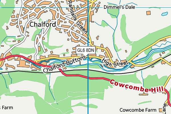 GL6 8DN map - OS VectorMap District (Ordnance Survey)