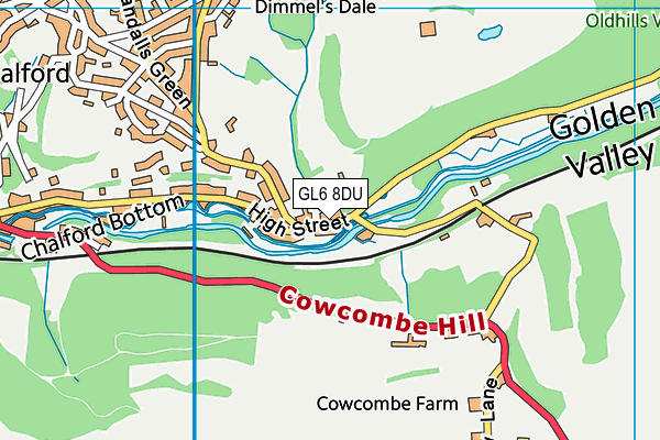 GL6 8DU map - OS VectorMap District (Ordnance Survey)