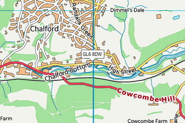 GL6 8DW map - OS VectorMap District (Ordnance Survey)