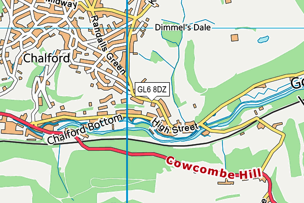 GL6 8DZ map - OS VectorMap District (Ordnance Survey)